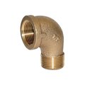 American Imaginations 2 in. x 2 in. Brass 90 Street Elbow AI-35906